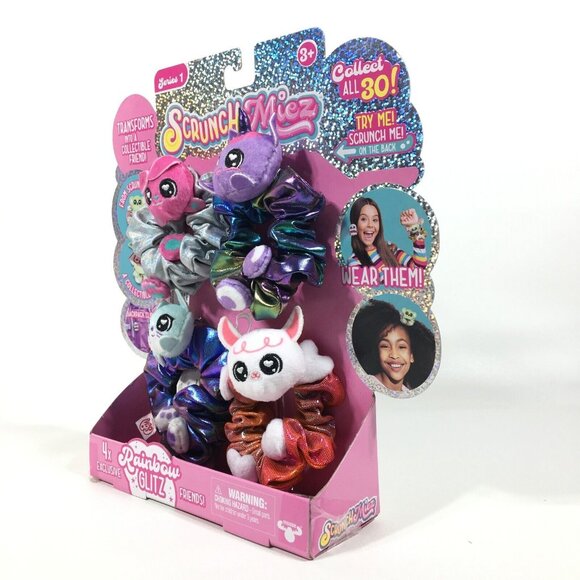 Scrunchmiez Series 1 Collectible Scrunchie Rainbow Glitz Friends 4 Exclusives - Picture 4 of 8